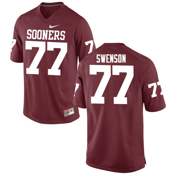Oklahoma Sooners #77 Erik Swenson College Football Jerseys Game-Crimson
